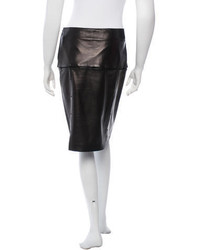Prada Leather Pencil Skirt W Tags