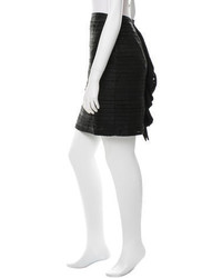 Sachin + Babi Leather Sequin Trimmed Skirt