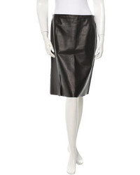 Akris Leather Skirt
