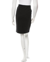 Rebecca Taylor Leather Trimmed Bodycon Skirt