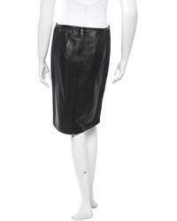 Narciso Rodriguez Leather Trimmed Skirt