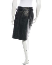 Narciso Rodriguez Leather Wrap Skirt