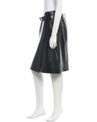 Narciso Rodriguez Leather Wrap Skirt