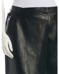 Chanel Leather Wrap Skirt