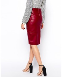 Asos Pencil Skirt In Leather Look