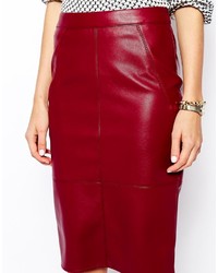 Asos Pencil Skirt In Leather Look