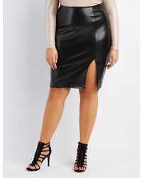 Charlotte Russe Plus Size Faux Leather Pencil Skirt