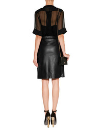 Preen By Thornton Bregazzi Leather Bond Skirt In Black