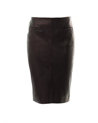Raquel Allegra Contrast Panel Leather Skirt