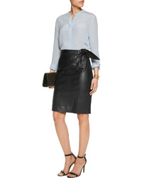 Diane von Furstenberg Roxanne Leather And Jersey Skirt