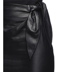 Diane von Furstenberg Roxanne Tie Waist Leather Combo Skirt
