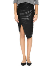 Blaque Label Sculptural Faux Leather Skirt