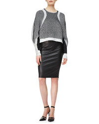 Helmut Lang Stretch Leather Pencil Skirt