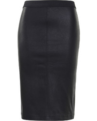 Scoop Stretch Leather Pencil Skirt