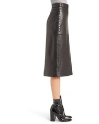 Valentino Studded Lambskin Leather Skirt