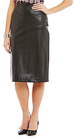 Tahari Asl Faux Leather Pencil Skirt, $69 | Dillard's | Lookastic