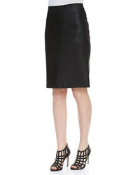 Theory Golda 2l Leather Pencil Skirt