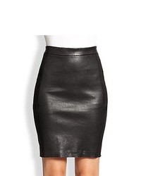 Vince Leather Skirt Black