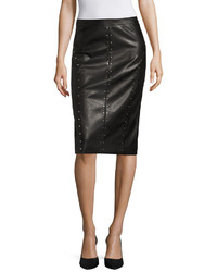 Worthington Worthington Faux Leather Studded Pencil Skirt