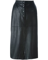 Yves Saint Laurent Vintage Leather Pencil Skirt