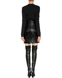 Ungaro Emanuel Leather Pocket Skirt In Black