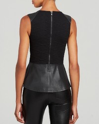 Sanctuary Quilted Faux Leather Top