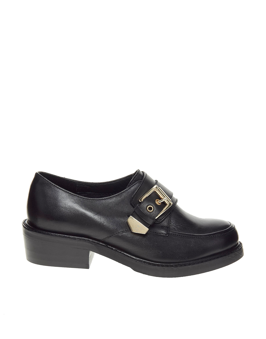 Asos Midnight Leather Monk Shoes, $94 | Asos | Lookastic