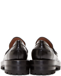 Marni Black Leather Platform Loafers