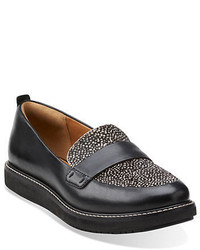 Clarks Glick Avalee Calf Hair Platform Loafers