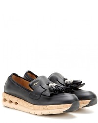 Salvatore Ferragamo Mador Platform Leather Loafers