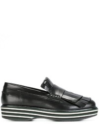 Paloma Barceló Striped Platform Loafers