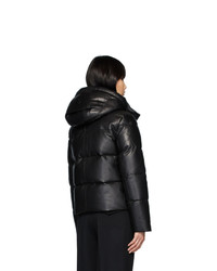 Mackage Black Down And Leather Short Jacket
