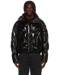 Chen Peng Black Down Glossy Puffer Jacket