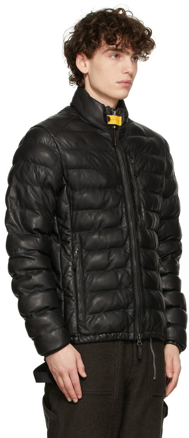 Parajumpers Black Insulated Lambskin Puffer Jacket, $1,265 | SSENSE ...