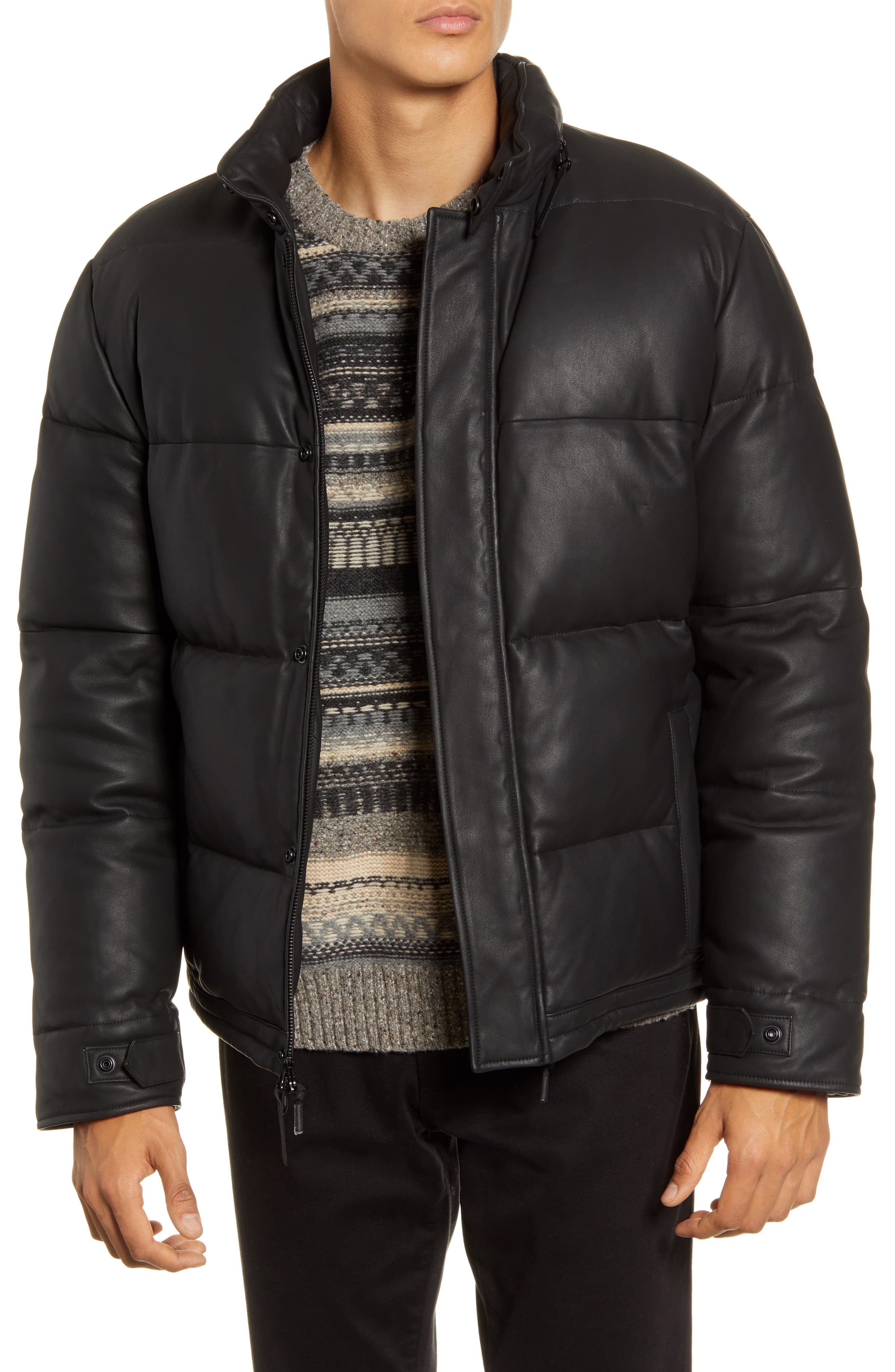 Vince Down Leather Puffer Jacket 717 Nordstrom Lookastic 