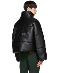 Rhude Faux Leather Puffer Jacket