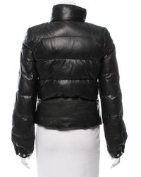 Torn By Ronny Kobo Leather Puffer Jacket