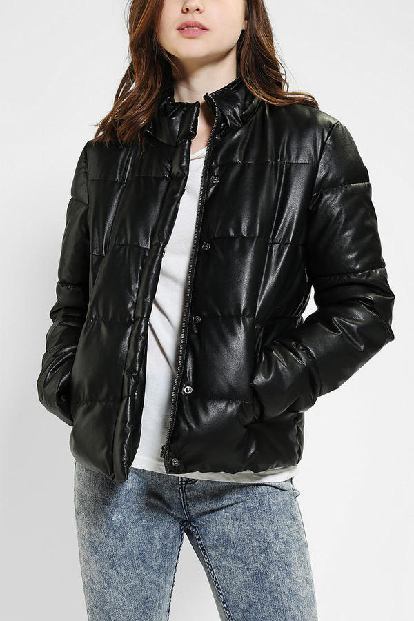Sparkle & Fade Missy Vegan Leather Puffer Jacket, $159 | Urban ...
