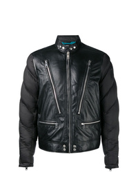 Diesel Padded Sleeve Leather Jacket