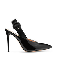 Gianvito Rossi 100 Patent Leather Slingback Pumps