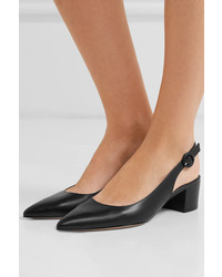 Gianvito Rossi Amee 45 Leather Slingback Pumps
