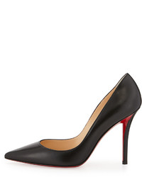Christian Louboutin Apostrophy Pointed Red Sole Pump Black