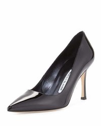 Manolo Blahnik Bb Patent 70mm Pump Black