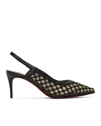 Christian Louboutin Black Cage And Sling 70 Heels