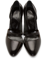 Maison Margiela Black Leather Court Shoes