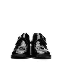 Dorateymur Black Patent College Monk Loafer Heels