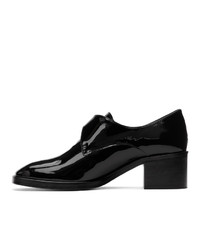 Dorateymur Black Patent College Monk Loafer Heels