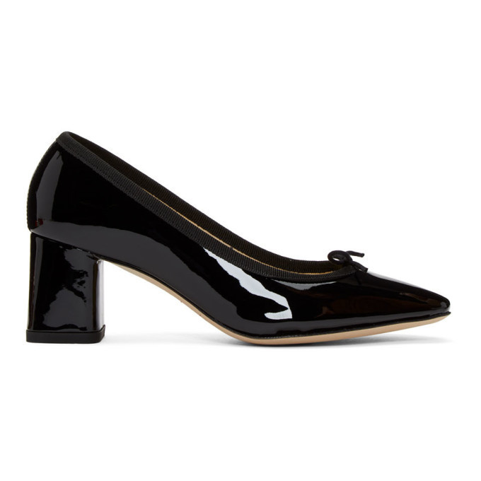 Repetto Black Patent Nastasia Heels, $170 | SSENSE | Lookastic