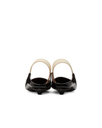 Proenza Schouler Black Patent Slingback Wave Heels