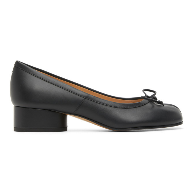 Maison Margiela Black Tabi Kitten Heels, $720 | SSENSE | Lookastic